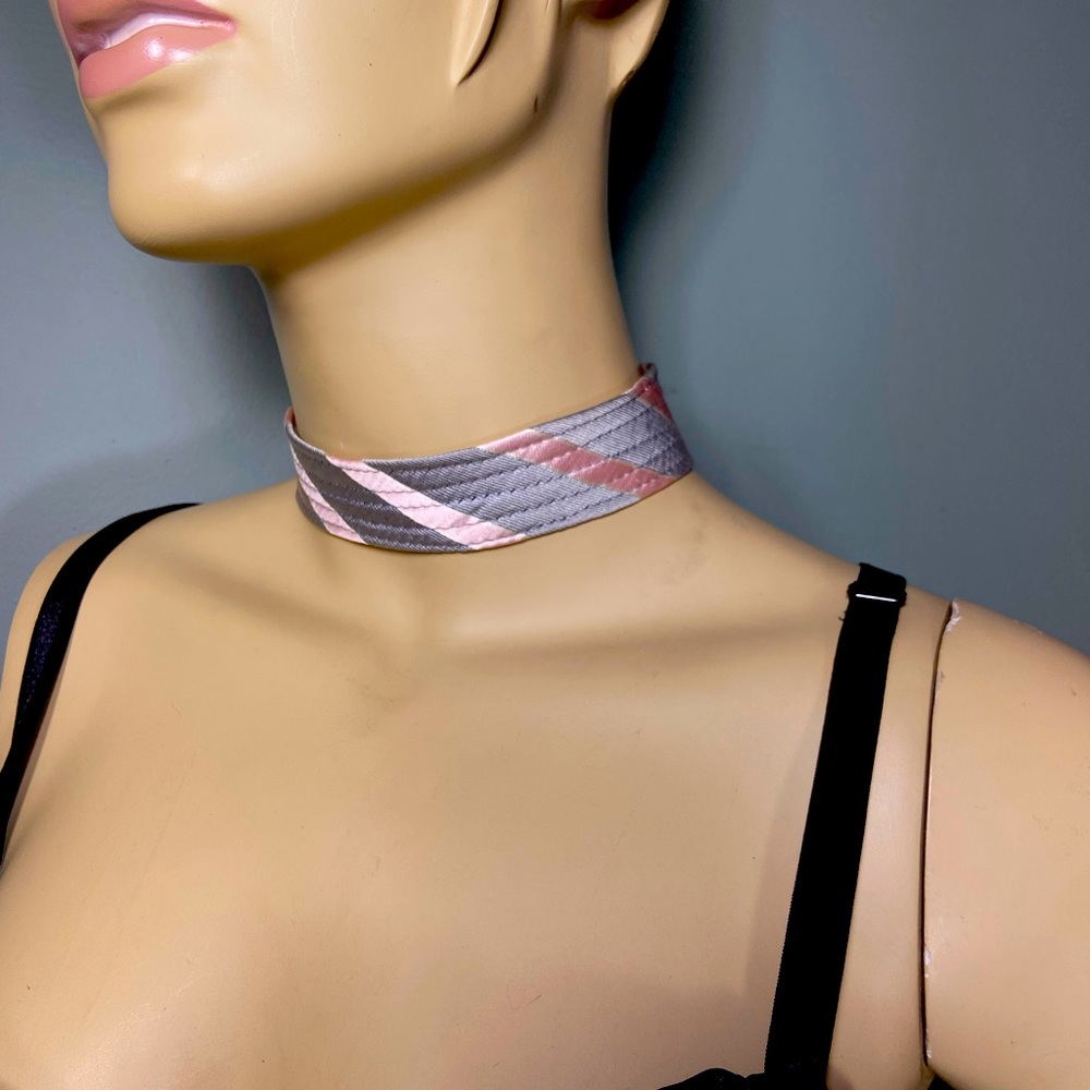 One of a kind, upcycled silk Mens tie, Sexy Choker.